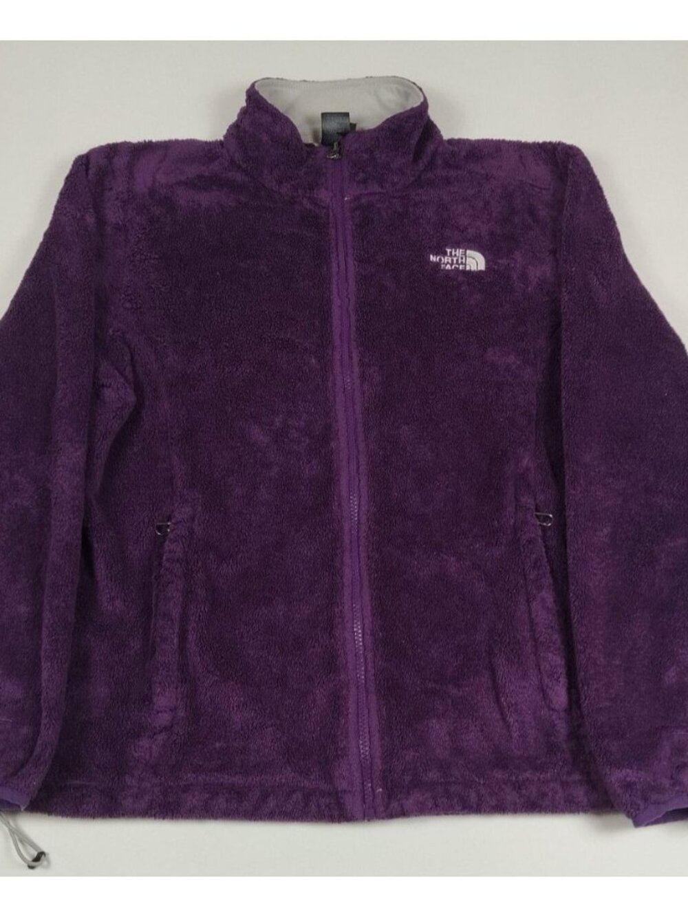 The North Face Women XL Full Zip Fleece Jacket Purple High Pile Osito